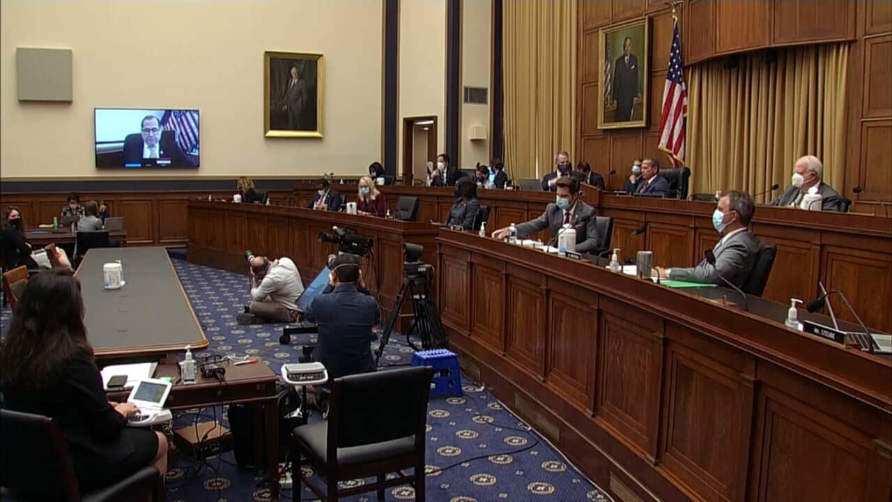The Congressional Hearing in session in Washington DC