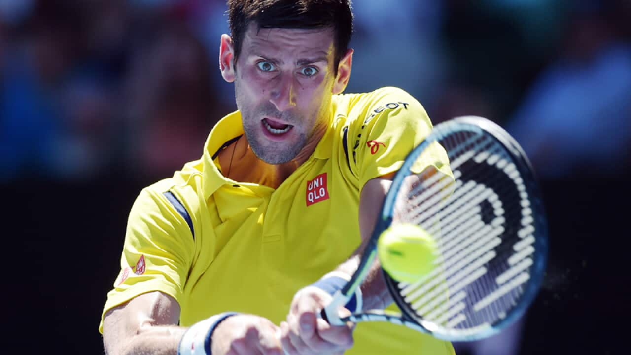 Novak Djokovic of Serbia
