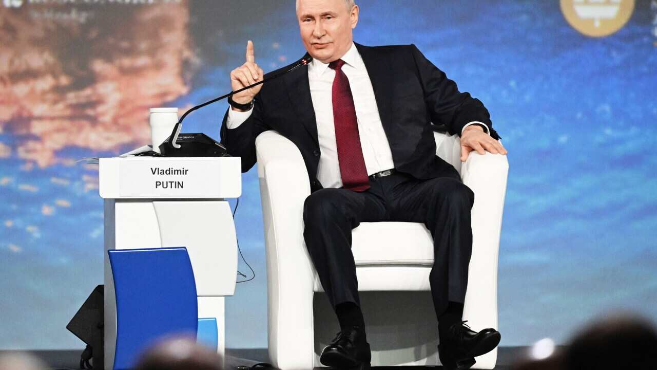 XXVI St. Petersburg International Economic Forum (SPIEF) 2023 at the Expoforum Convention and Exhibition Center (CEC).