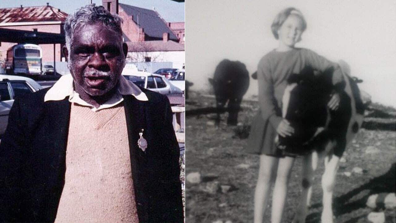 Wendy Jane Sheppard on her farm. The late Jimmy James was one of two Pitjantjatjara trackers who located the missing schoolgirl.