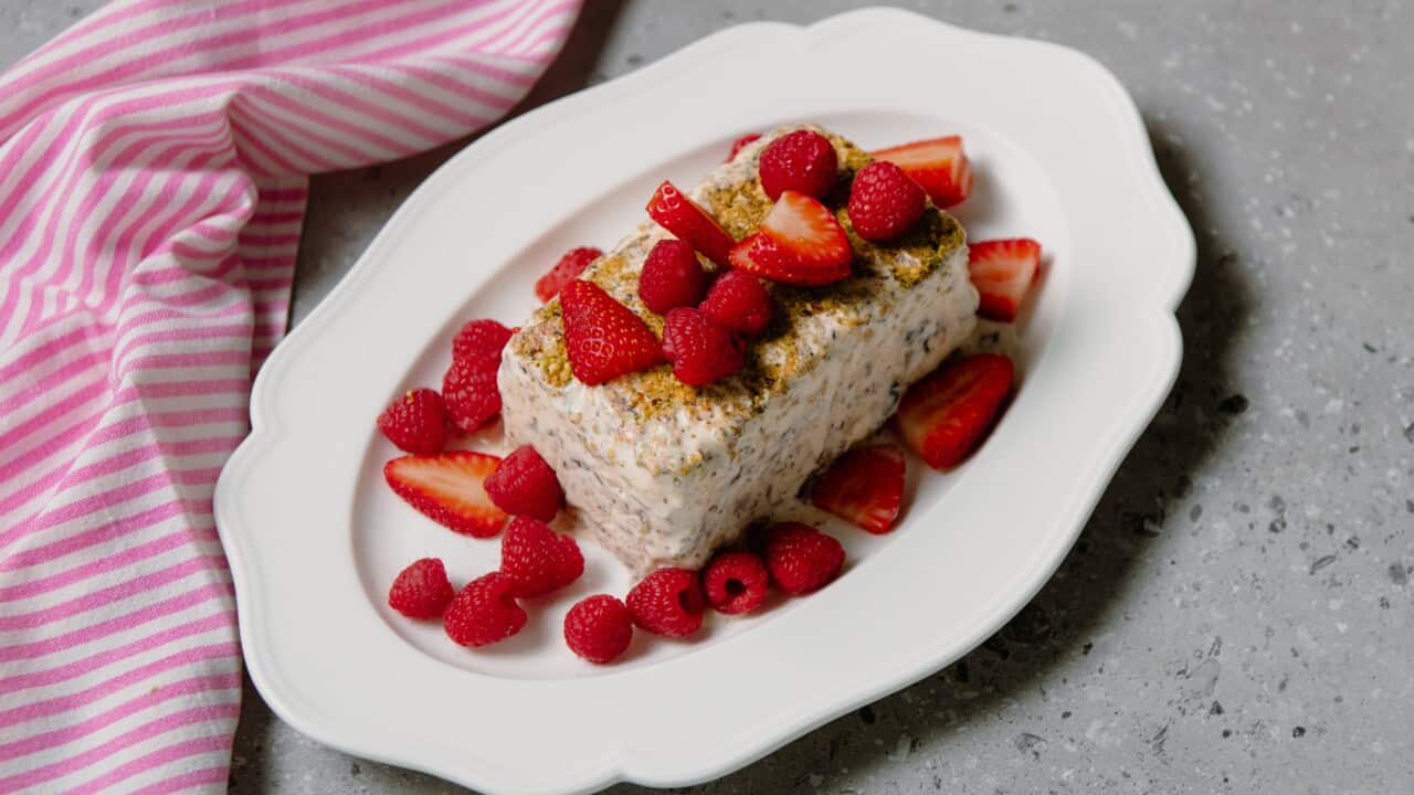 Pistachio berry ice cream