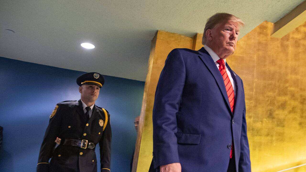 President of the United States Donald Trump at the 74th General Debate at the United Nations General Assembly at United Nations Headquarters on Tuesday, September 24, 2019 in New York City. Photo by Robin Utrecht/ABACAPRESS.COM.