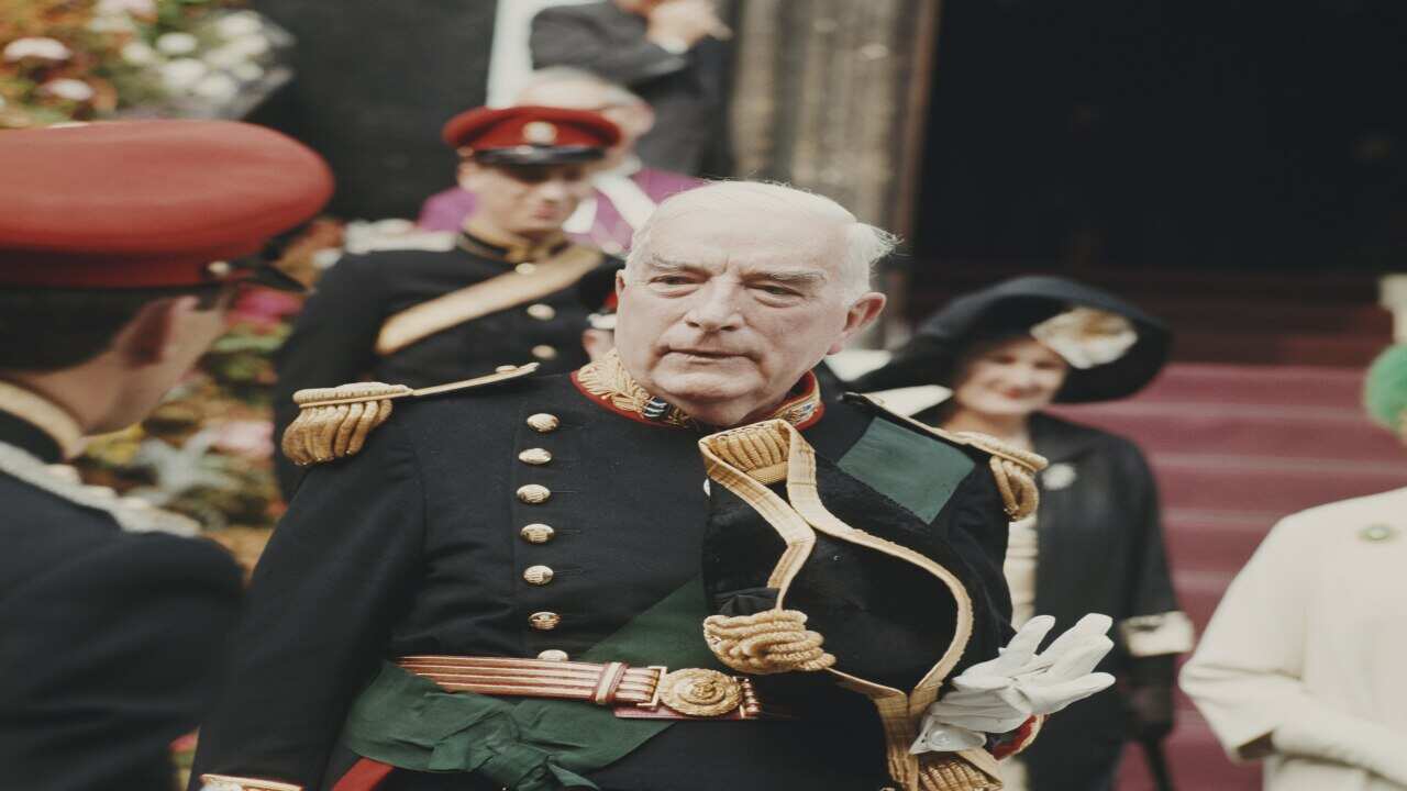 Sir Robert Menzies is installed as Warden of the Cinque Ports, during a ceremony at Dover, England, 20th July 1966