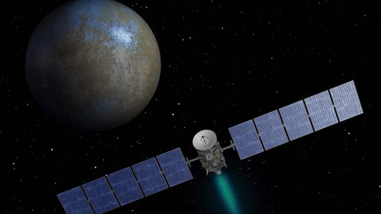 An artist's impression of NASA's Dawn spacecraft