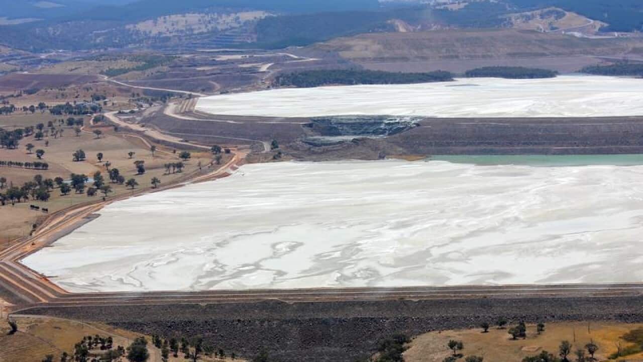 A supplied undated aerial image of Newcrest's Cadia Mine.