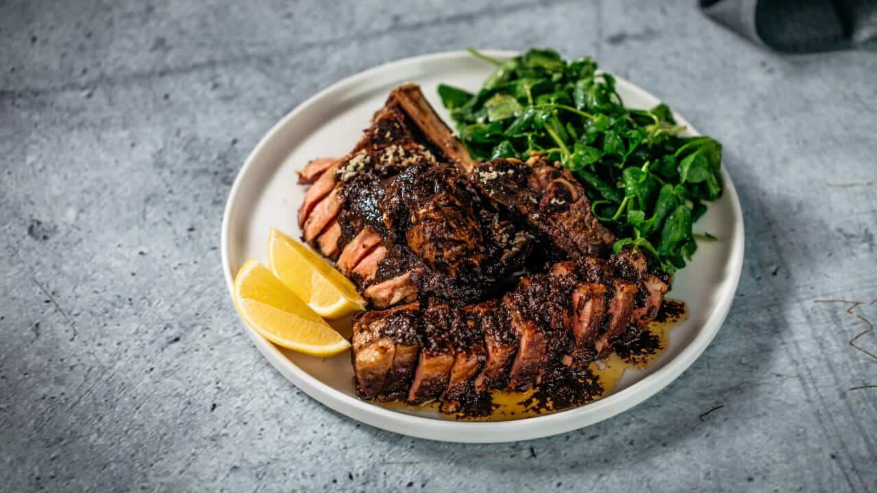 Rib eye steak, gentlewoman's relish, watercress salad