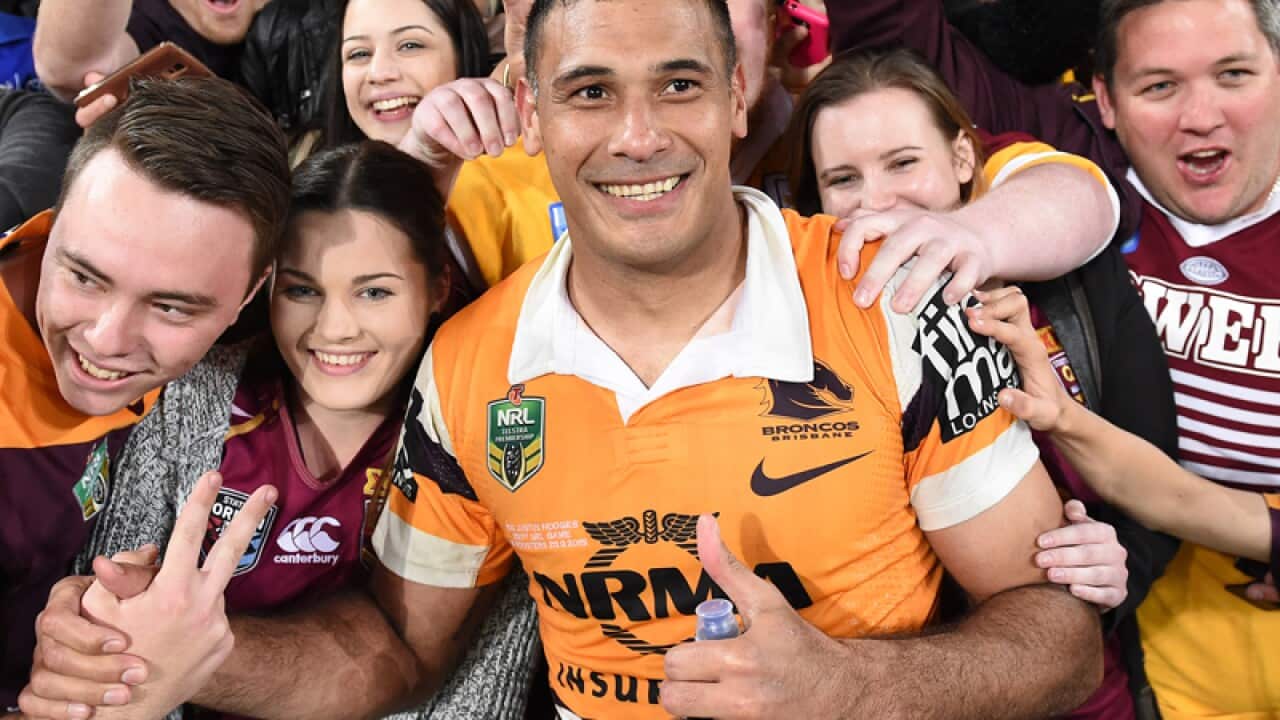 Broncos player Justin Hodges.