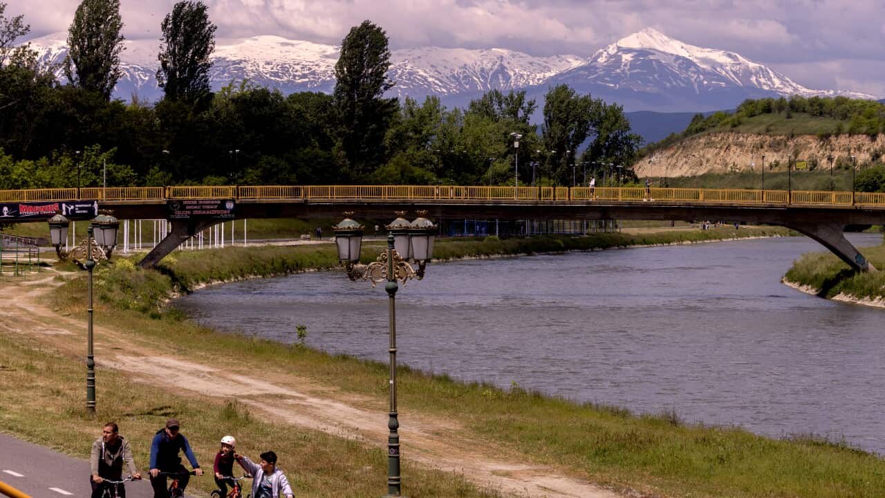 People and animals enjoy sunny day in Skopje’s City Park