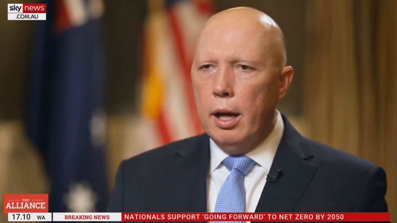 Defence Minister Peter Dutton says the potential for a war with China is a “question for the Chinese”.