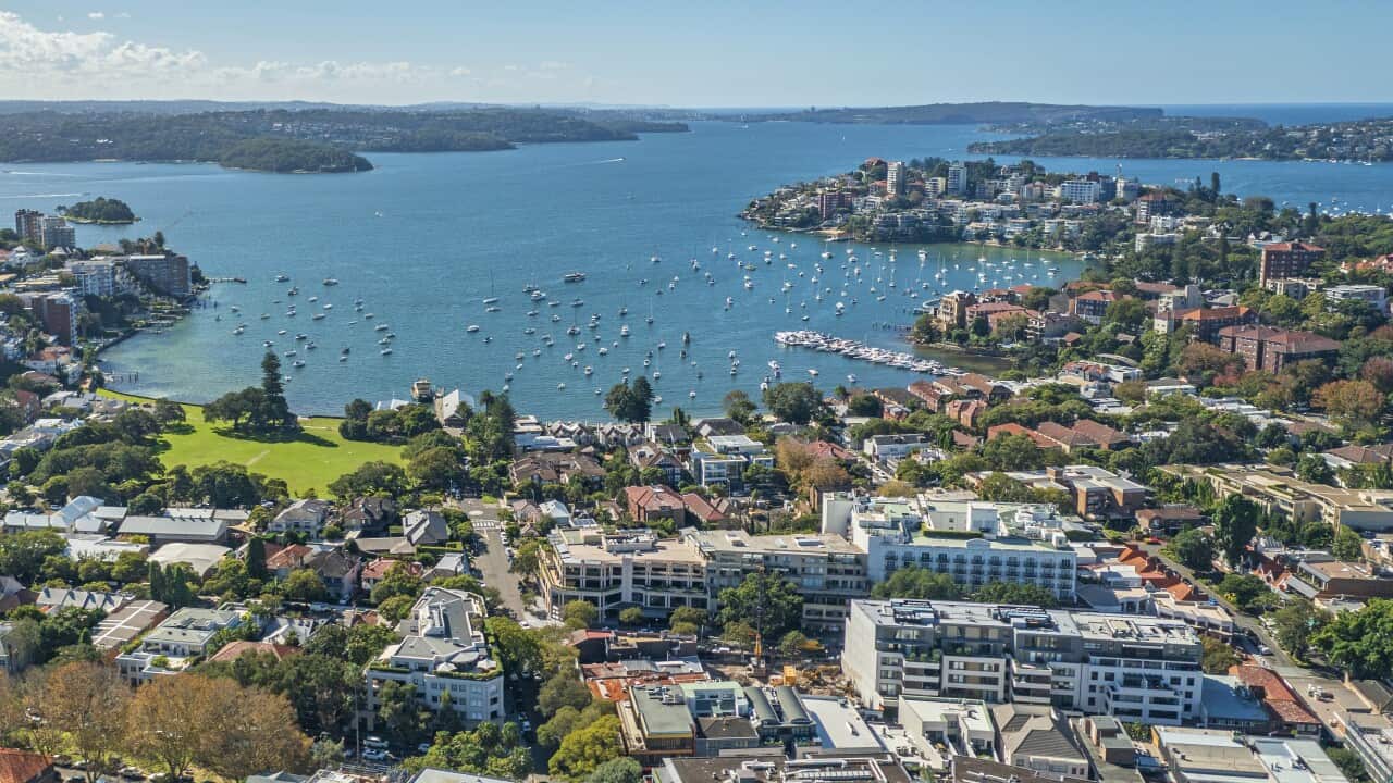 Double Bay and Sydney Harbour aerial view