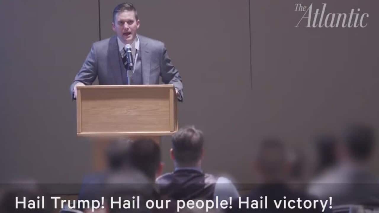 The so-called National Policy Institute held a conference Saturday around the corner from the White House.