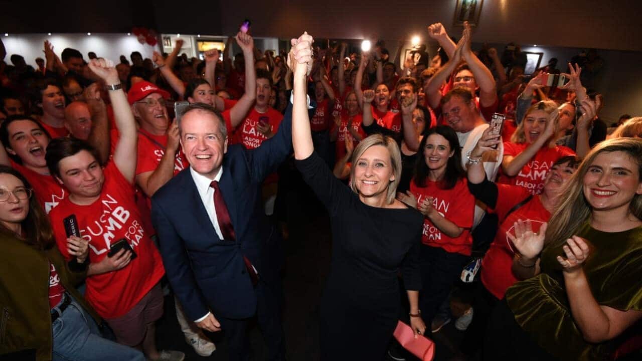 Bill Shorten na Susan Lamb washerehekea ushindi wa chaguzi ndogo ya 'Super Saturday'