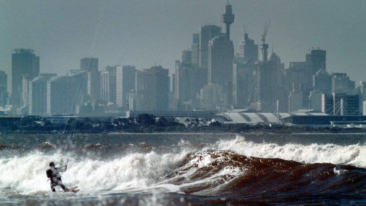 Kite surfing in Botany Bay, one of the suburbs to make the list of most polluted postcodes.