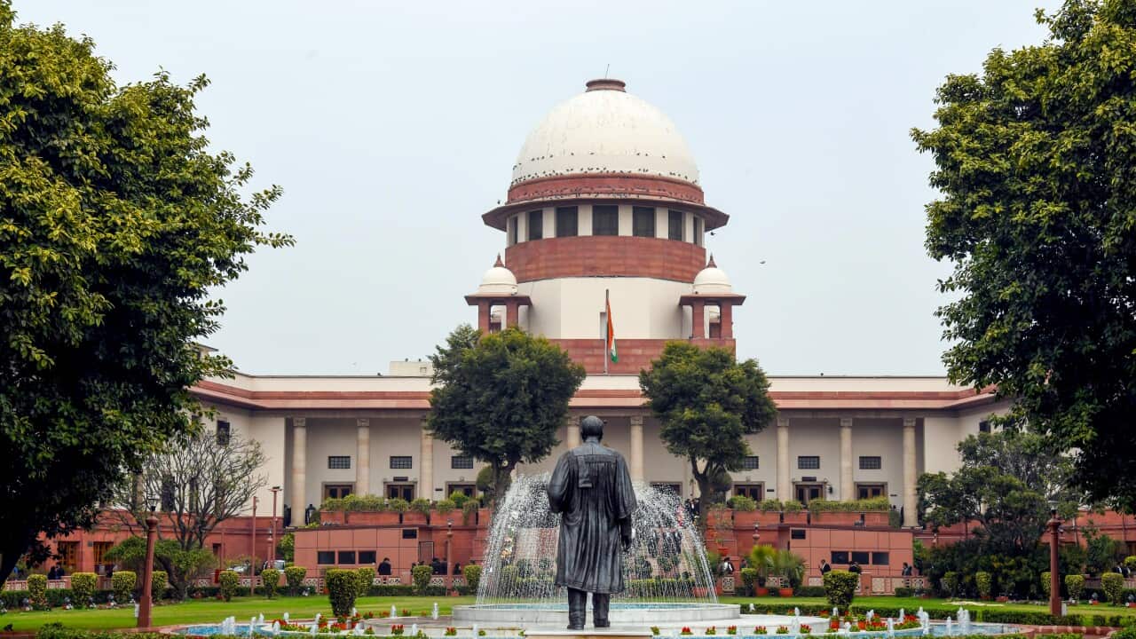 India: A view of the Supreme Court of India (SCI) building