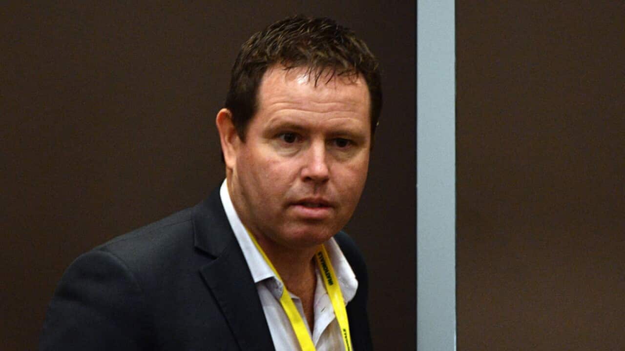 Nationals Member for Mallee Andrew Broad at the Nationals Federal Council at the Canberra Hyatt Hotel in Canberra, Saturday, August 18, 2018.