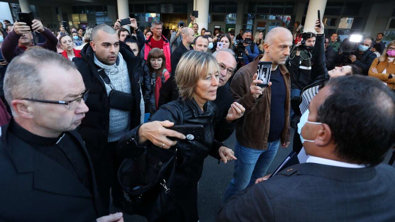 Covid pass protest Croatia