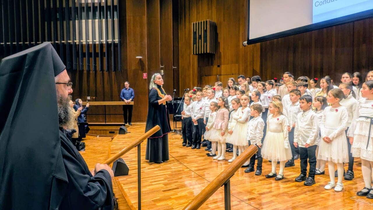 Children's choir performs at Vidovdan Recital of the Serbian Schools in NSW 2025
