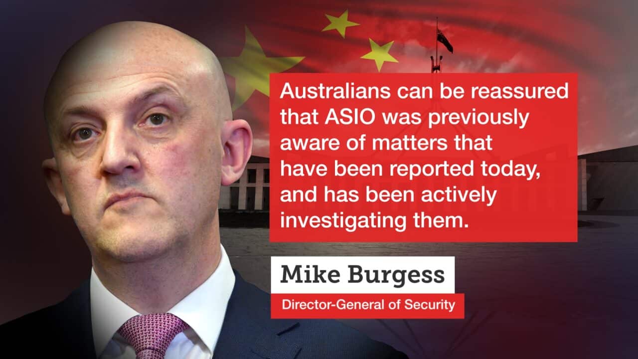 ASIO says it is 'aware' of suspected China spy's alleged plot
