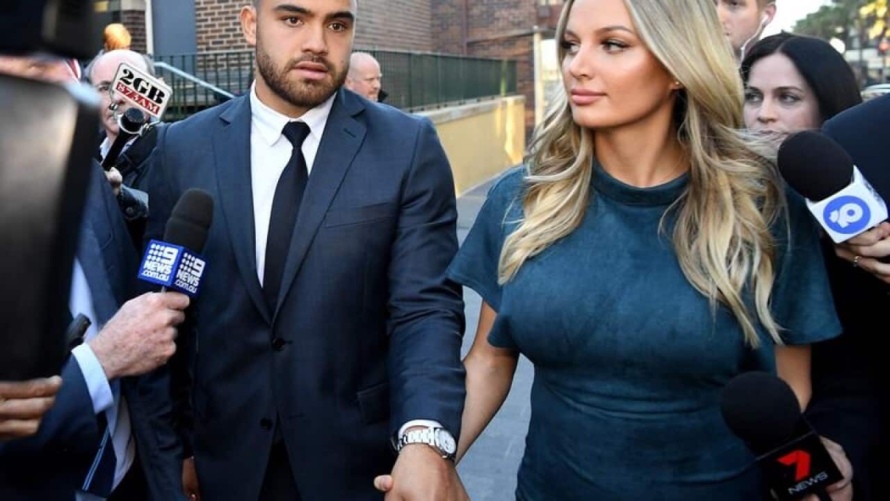 Manly NRL player Dylan Walker and partner Alexandra Ivkovic