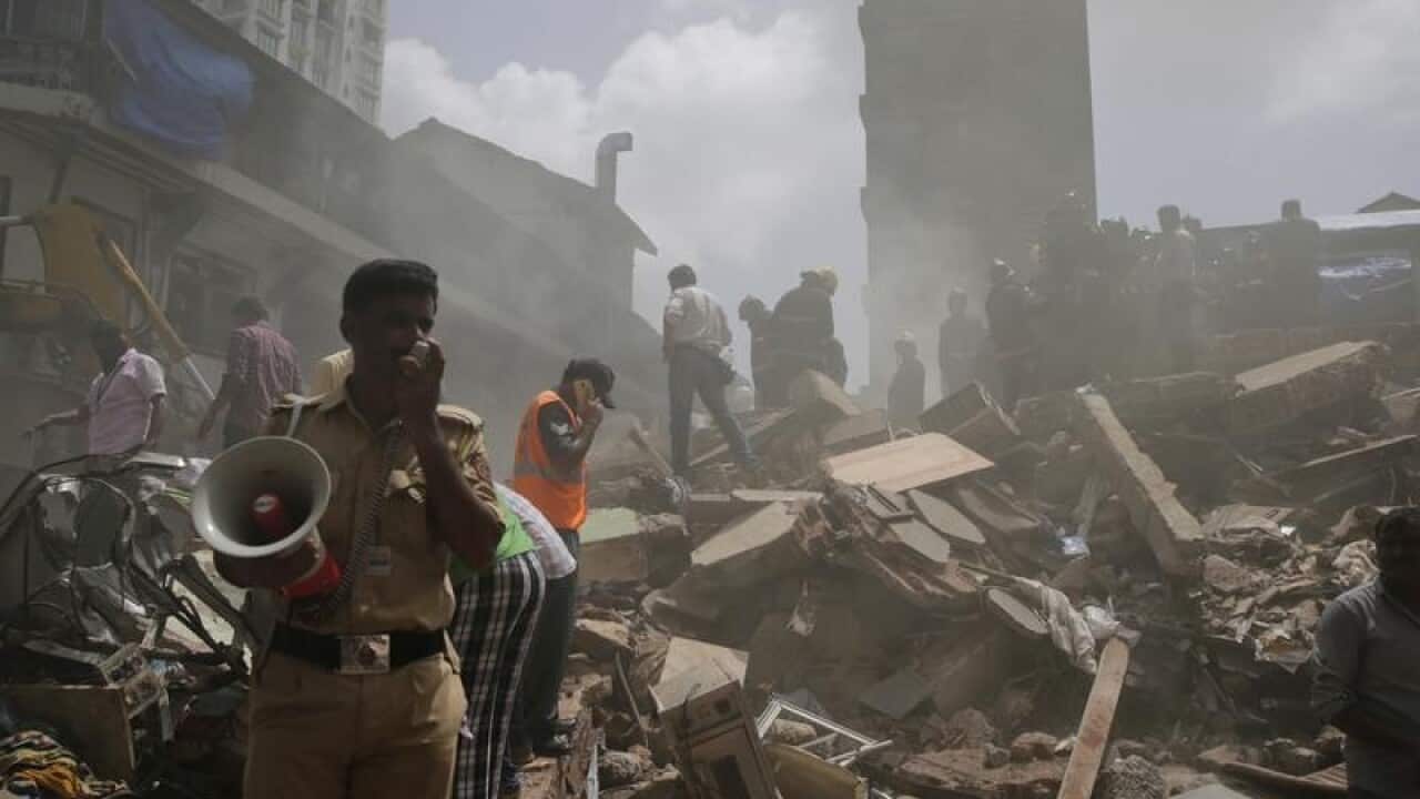 Mumbai building collapse.