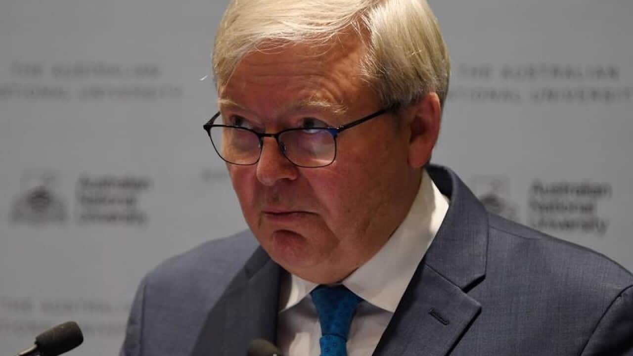 A file image of former prime minister Kevin Rudd