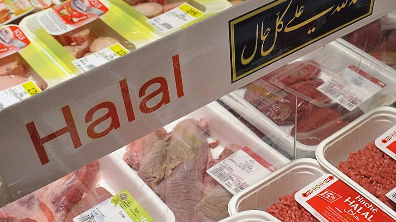 Halal meat sign