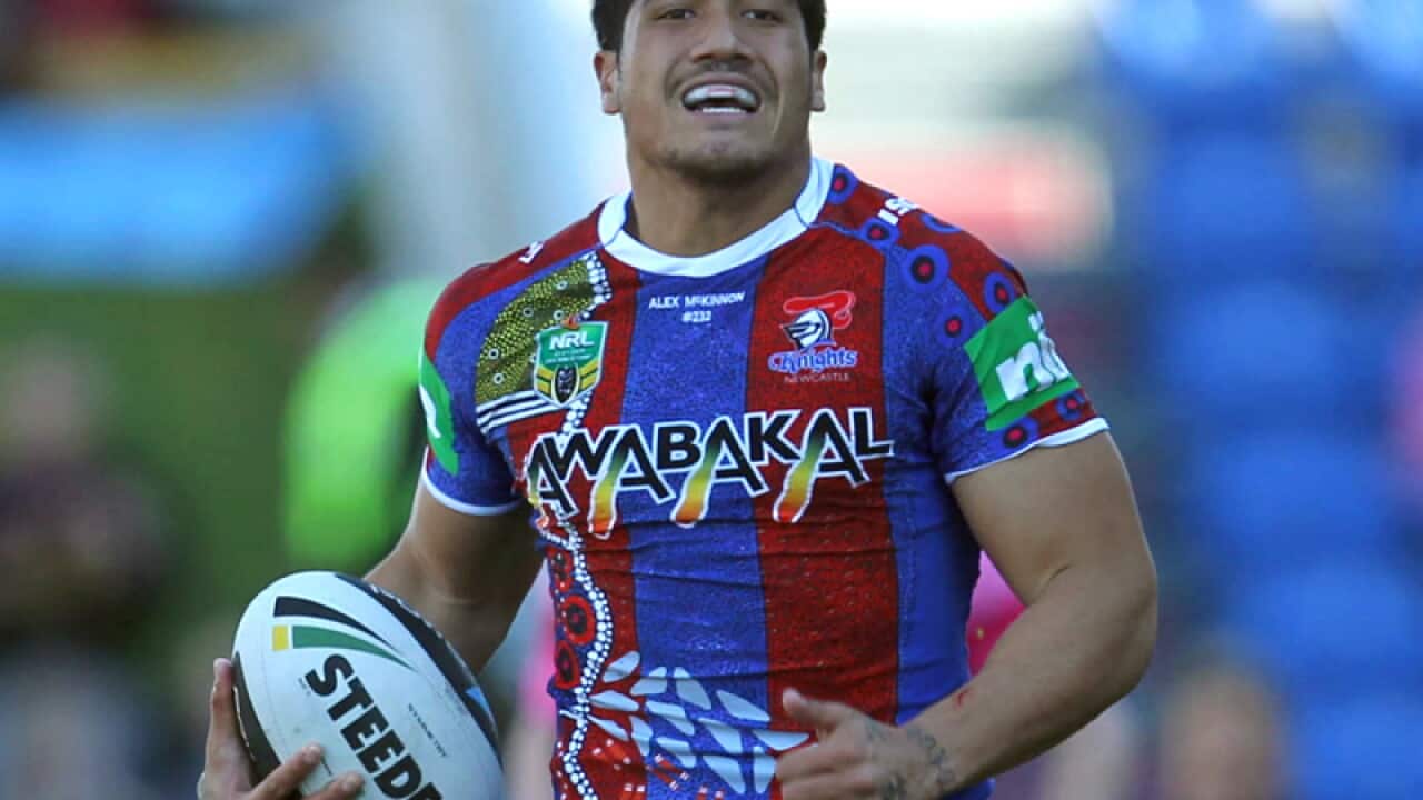 Newcastle Knights player Sione Mata'utia