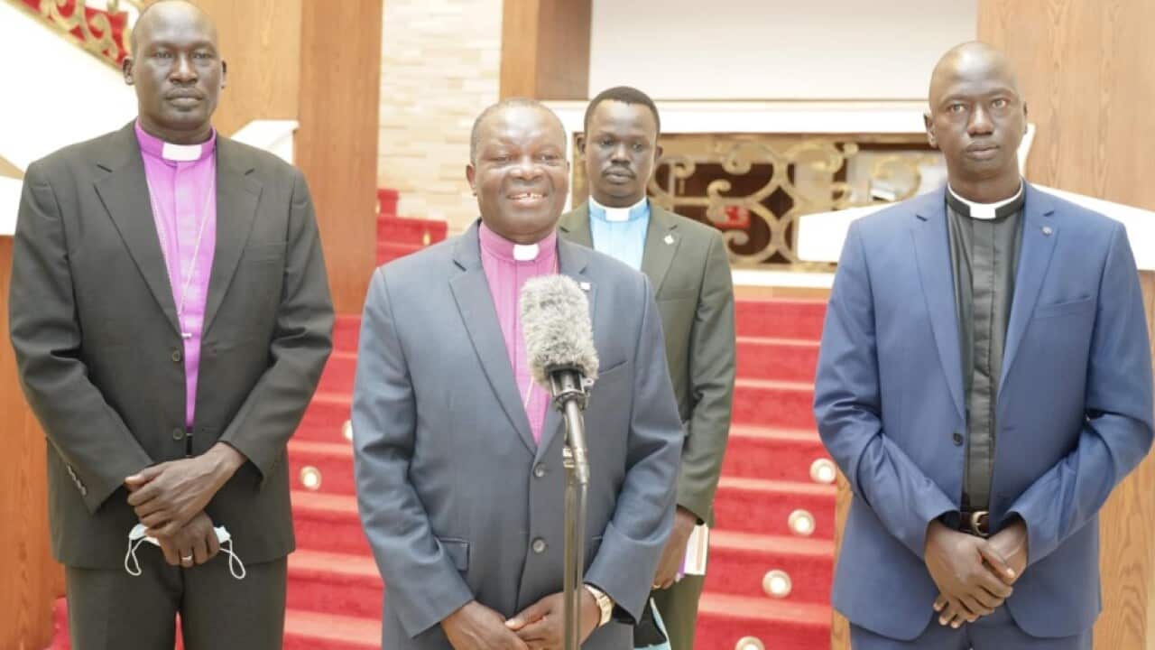 Bishop Moses Deng and Primate Badi at J1 with their team