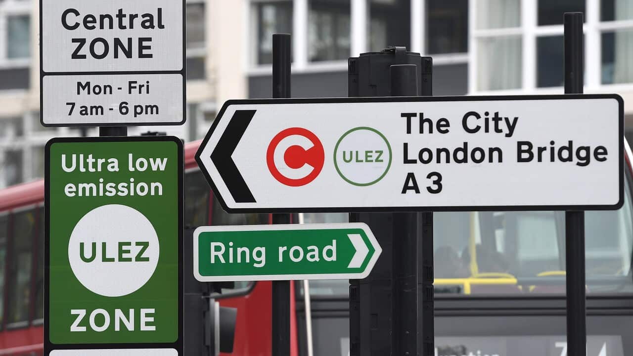 ULEZ sign in London.