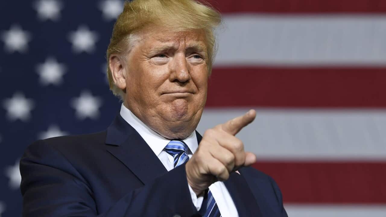 President Donald Trump speaks in Monaca, Pa., Tuesday, Aug. 13, 2019, during a visit to Shell's soon-to-be completed Pennsylvania Petrochemicals Complex.      