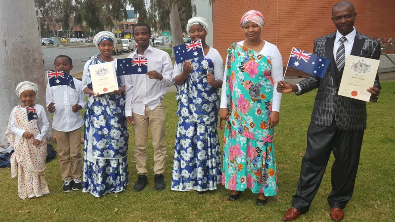 A Burundian family citizenship ceremony