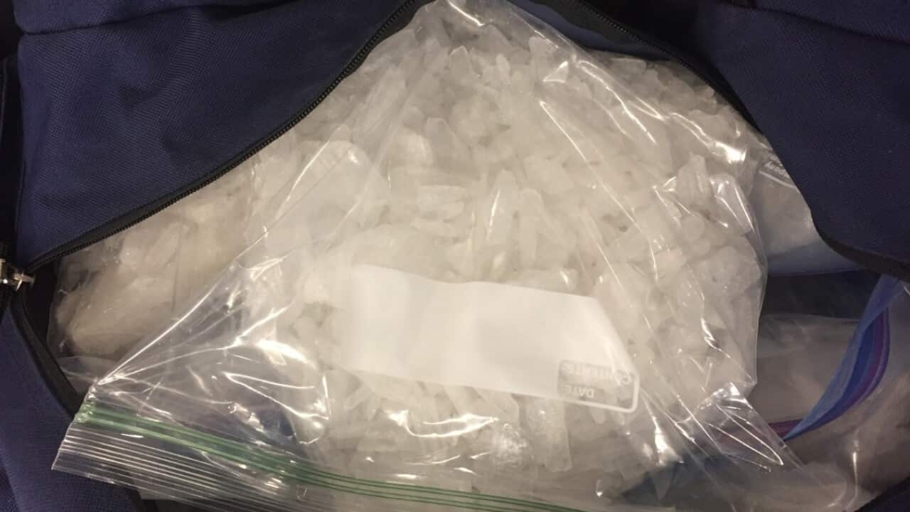 A file image of seized crystal methamphetamine