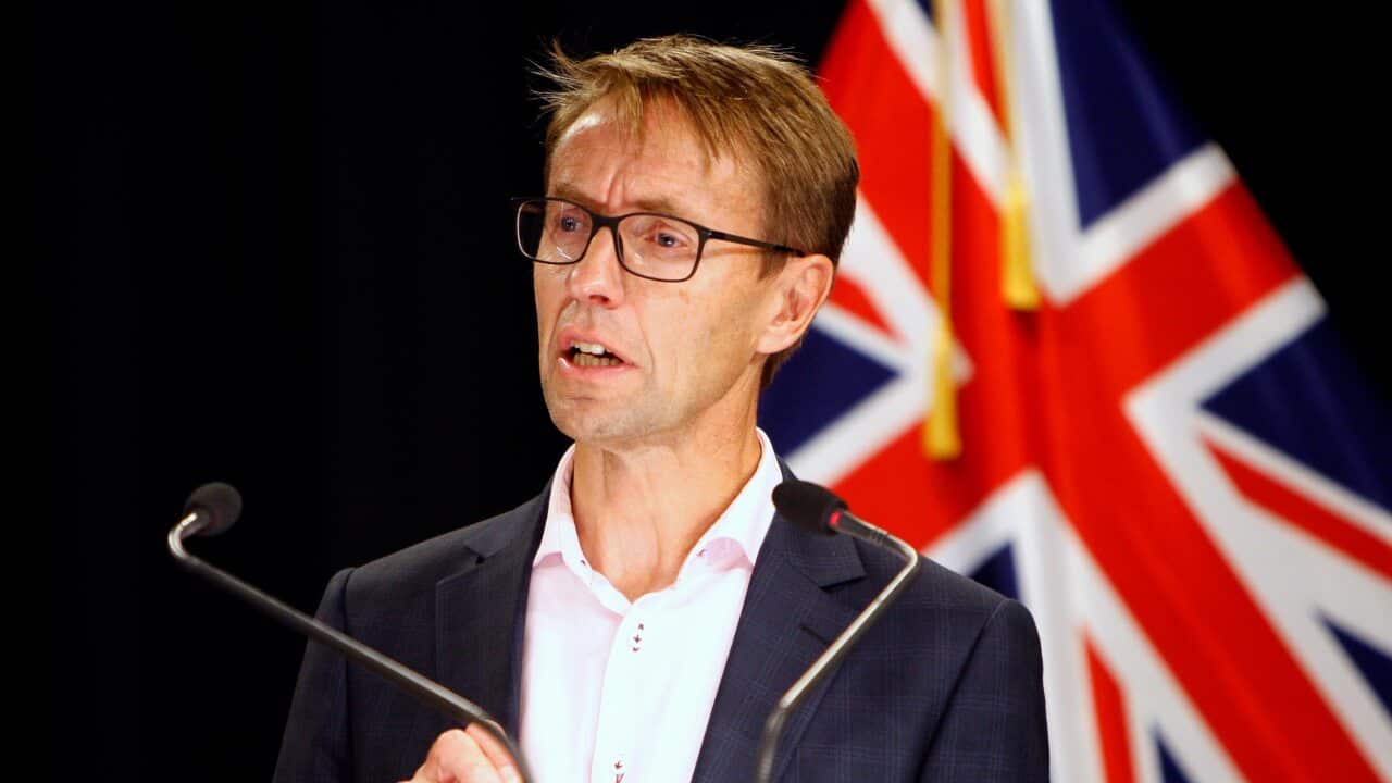 New Zealand Director-General of Health Dr. Ashley Bloomfield talks to media in Wellington