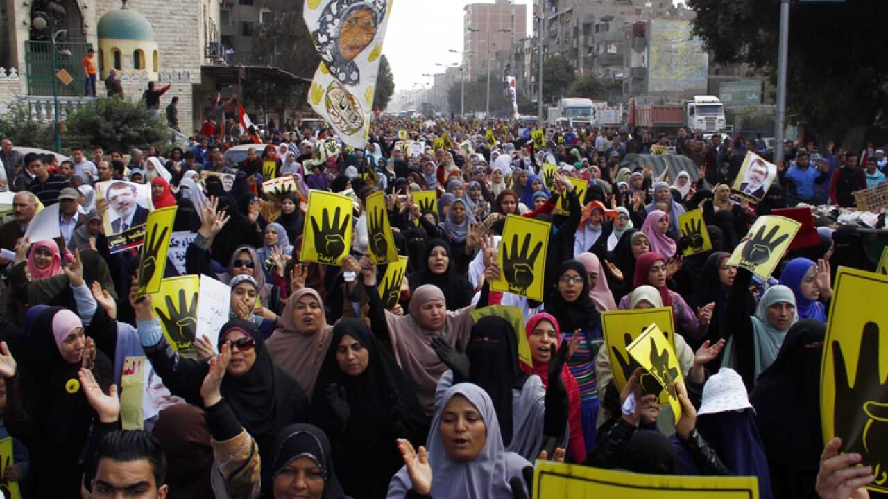 Supporters of ousted President Mohammed Morsi