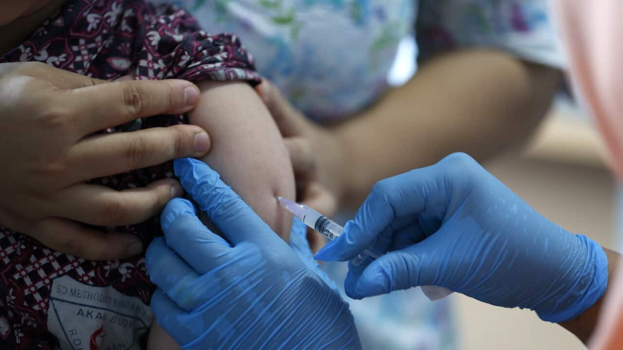 Diphtheria vaccination for school children in Banda Aceh