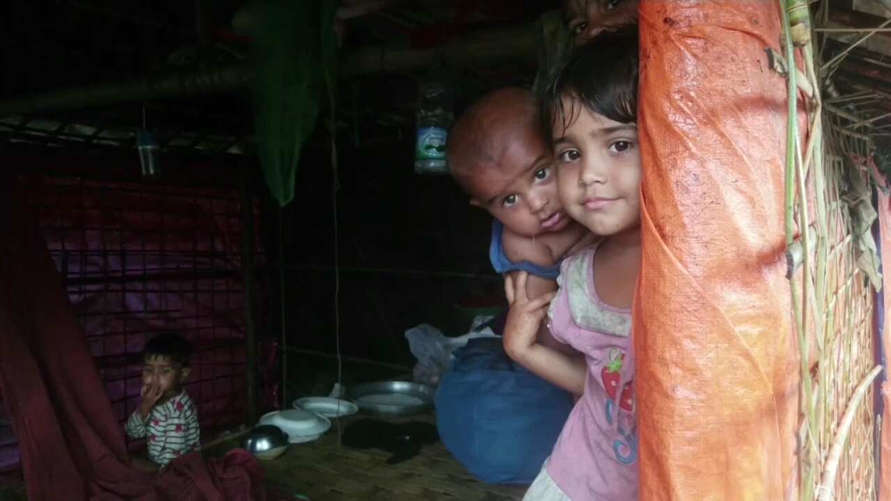 A Rohingya refugee camp in Bangladesh.