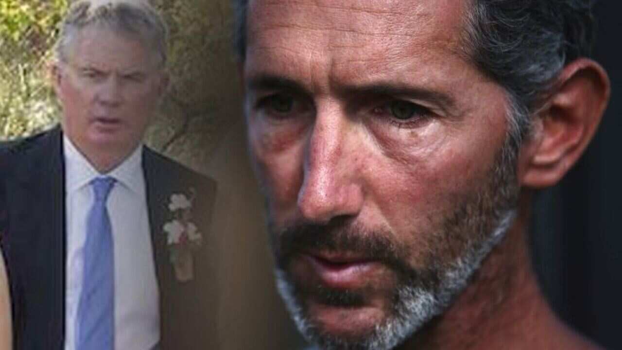 Peter Miles (L) is suspected of killing Aaron Cockman's (R) four children, his ex-wife and her mother, before turning the gun on himself.