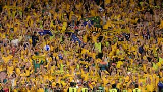 Australian fans at the Australia v Turkey, FIFA World Cup game.