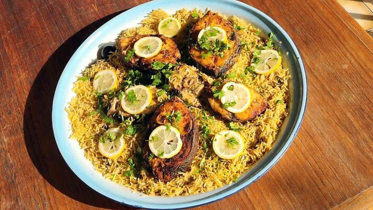Qatari spiced fish and rice (Machbous kanaad)