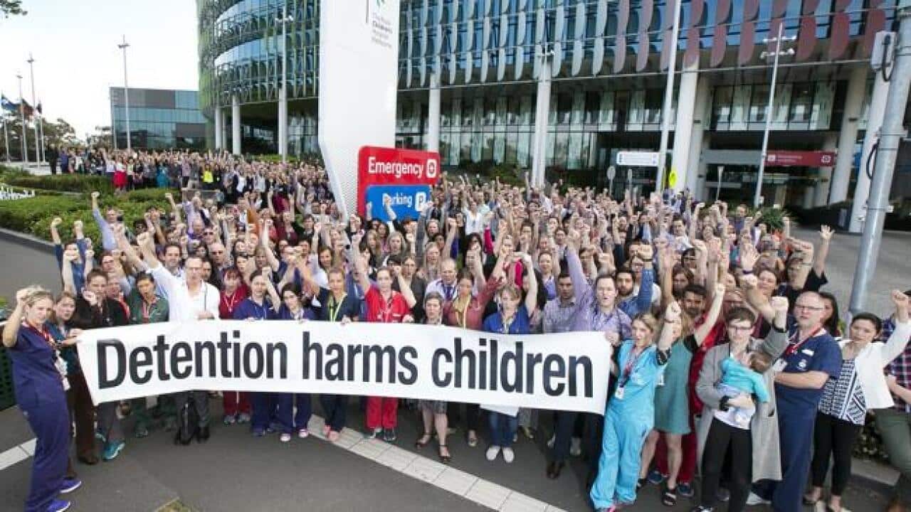 Hospital staff want children released from detention