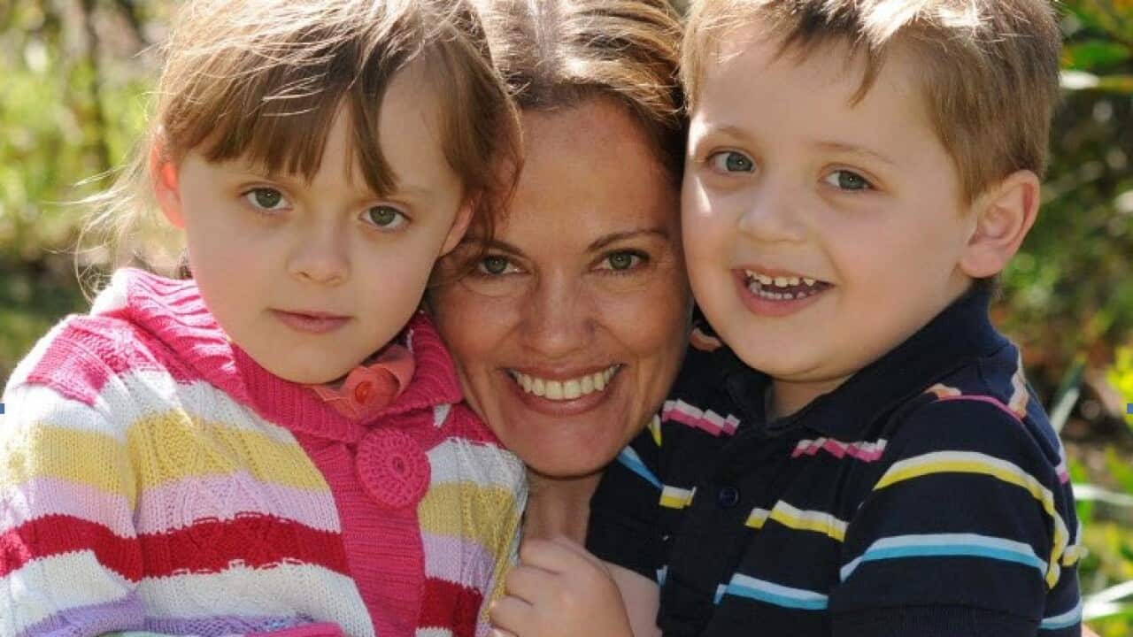 Mother Maria Lutz, their 11-year-old daughter Elisa and 10-year-old son Martin.