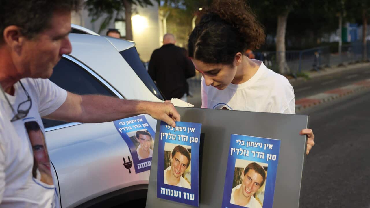 Body released by Hamas arrives at the National Center of Forensic Medicine in Tel Aviv