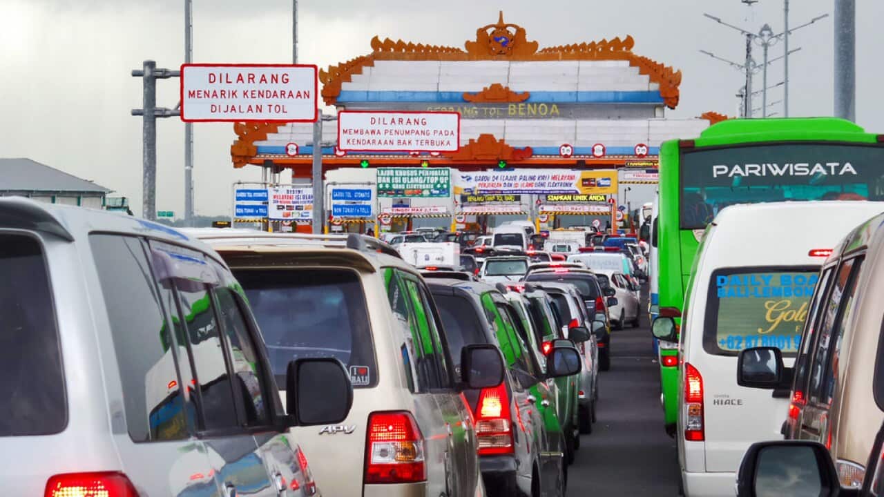 Vehicles and carbon emissions - Traffic jam.