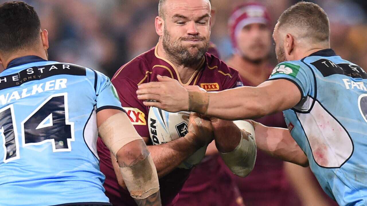 Nate Myles of the Maroons