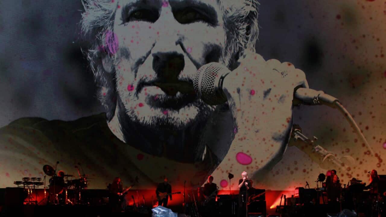 British musician Roger Waters at The Zocalo in Mexico City Mexico