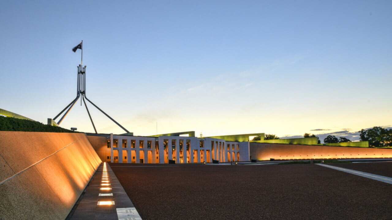 The Parliament House in Canberra
