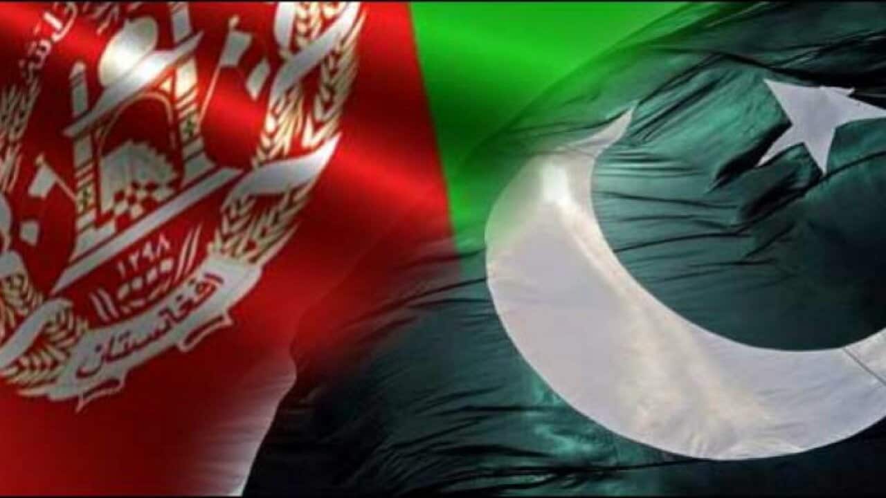 Afghanistan and Pakistan flags