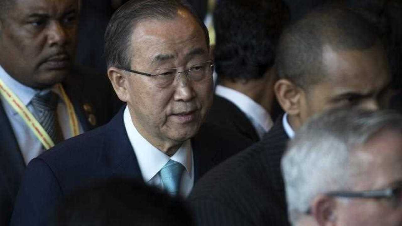 UN Secretary General Ban Ki-Moon walks to the event room during the ASEAN summit in Kuala Lumpur, Malaysia, 22 November 2015. EPA/AHMAD YUSNI