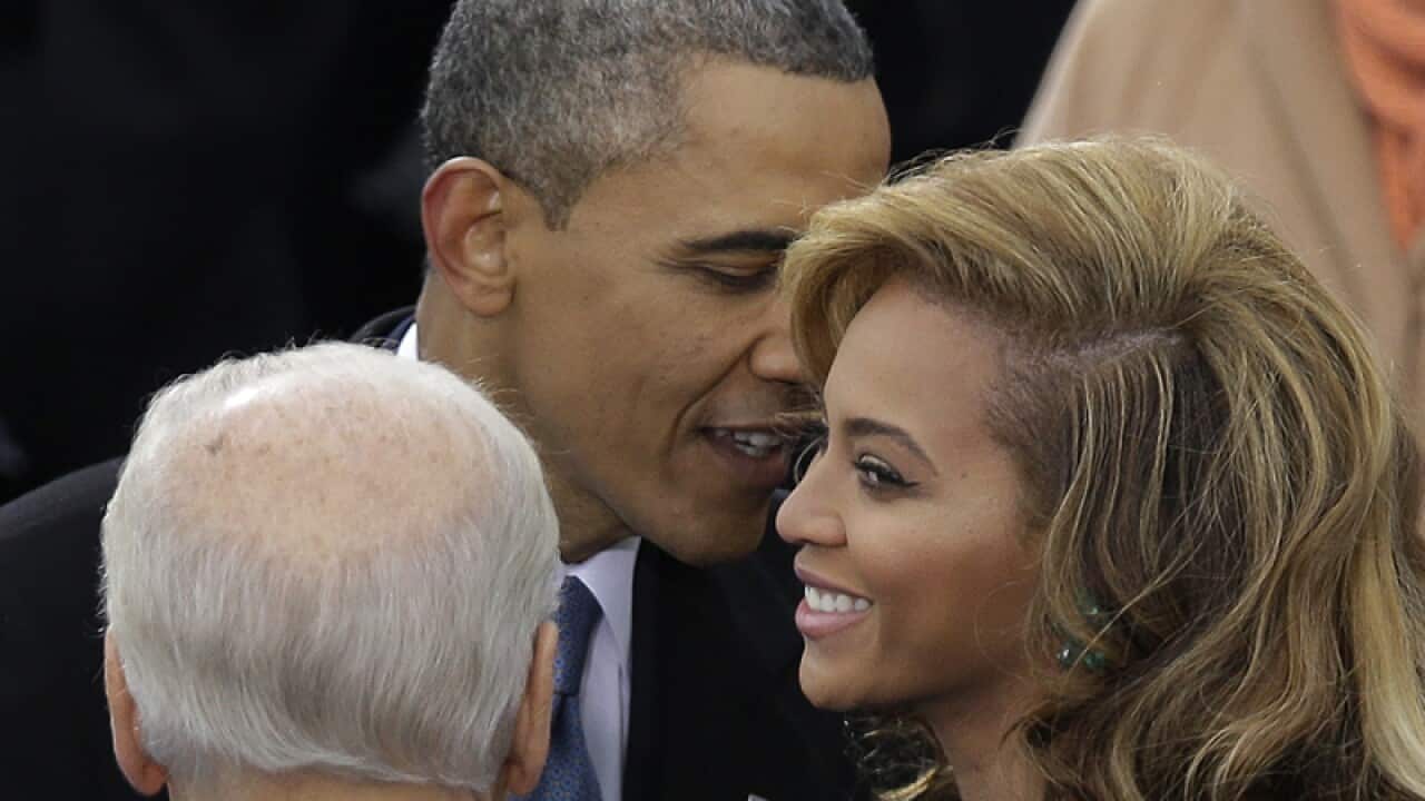 US President Barack Obama and singer Beyonce