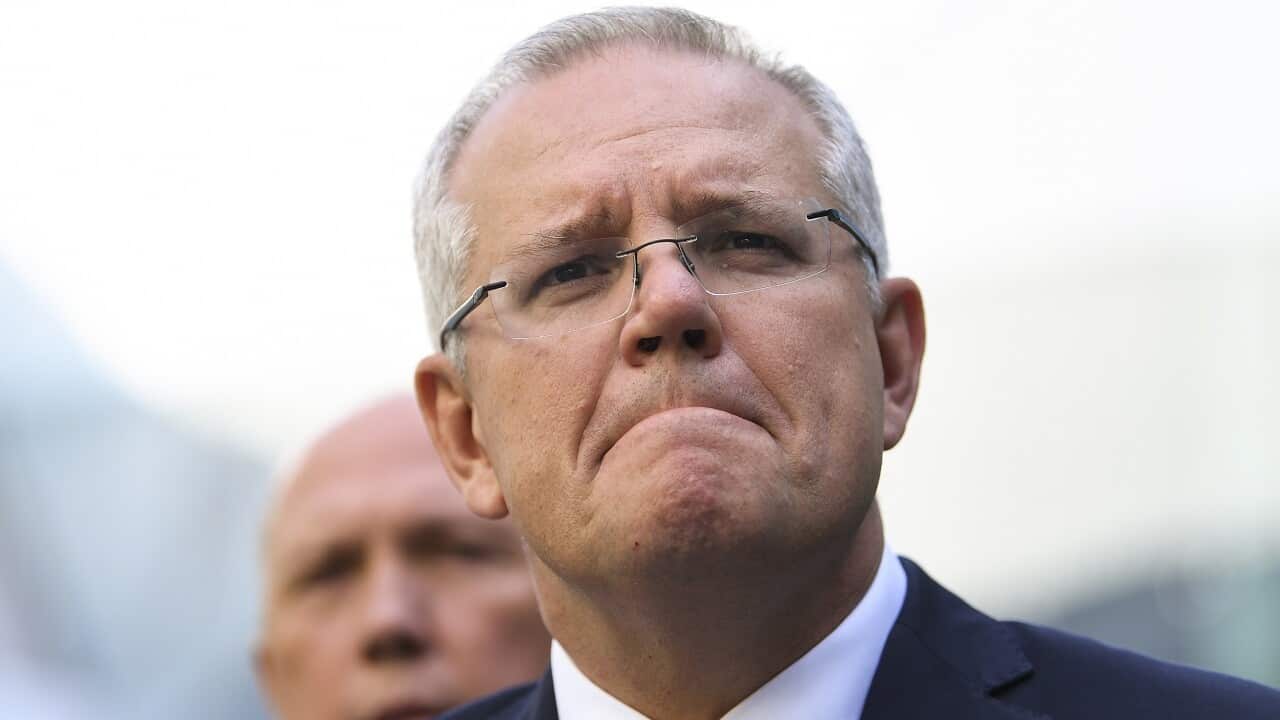 Scott Morrison speaks to the media on Friday.